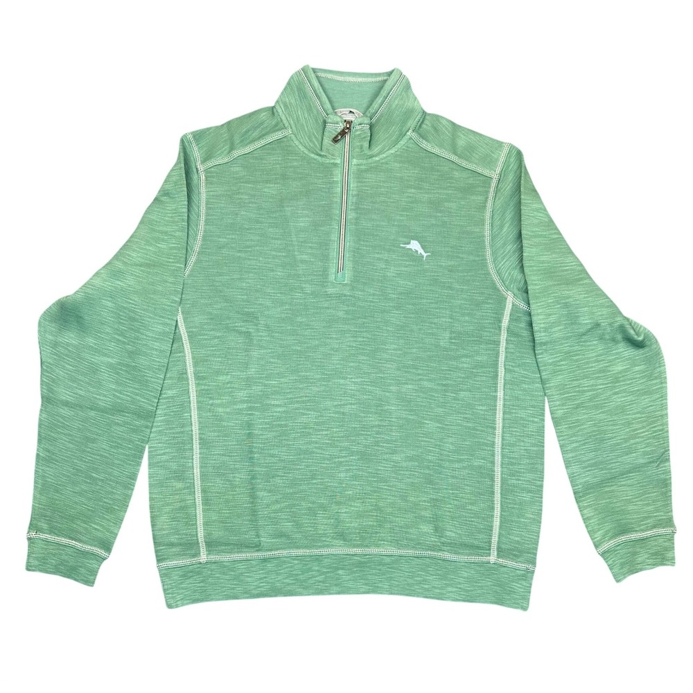 Tommy Bahama Tobago Bay Half Zip Sweatshirt Aruba Green T220818 Mens‎ Medium NEW
